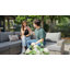 Ensemble de conversation en osier pour 7 personnes avec coussins Dzion-861573618-839909929