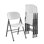 Chaise pliante intérieure / extérieure en plastique blanc COSCO Commercial, 4 pièces
