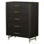 Commode 5 tiroirs Clayten, finition Espreeso