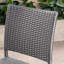 29 po. PE sans accoudoirs gris pour la période de divertissement de patio, finition durable, fonction d'assise incurvée confortable, confort légèrement incurvé tissé-835952546