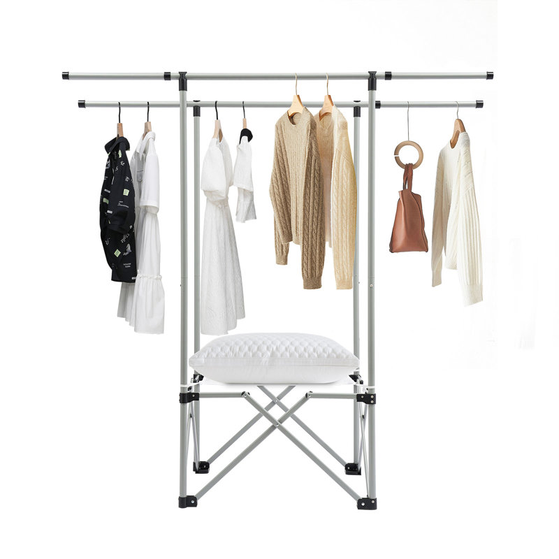 Porte-vêtements pliable, Blanc