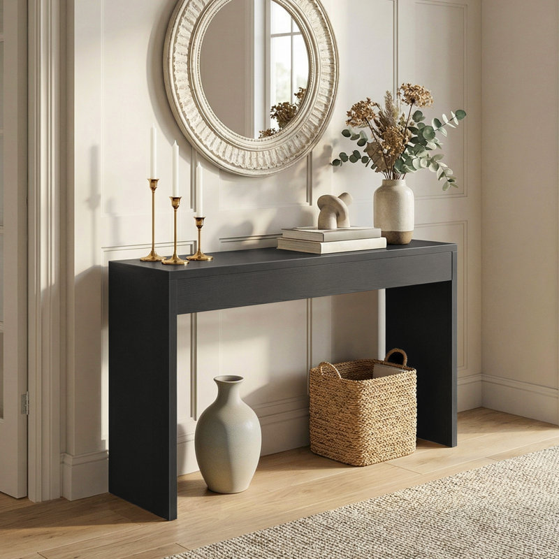 Console de couloir Nooriyah, Noir,  H 31,5 po x l 47,2 po x P 11,8 po