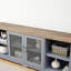 Meuble télé Modern Farmhouse, grande console de divertissement à domicile, accent décoratif