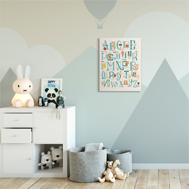 Graball - Alphabet des aliments, Toile tendue, H 30 po x l 24 po x P 1,5 po