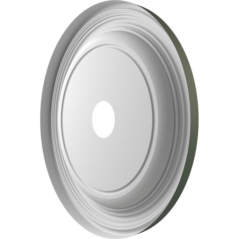 Médaillon traditionnel en PVC thermoformé pour plafond, Vert club de chasse satiné UltraCover, H 22 po x l 22 po x P 1,5 po