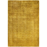 Tapis jaune en laine 6 pi 3 po x 9 pi 2 po Huddleston