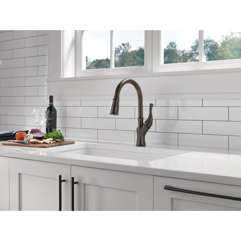 Ophelia Pull Down Single Handle Kitchen Faucet, Venetian Bronze