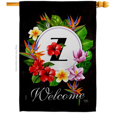 Drapeau de maison tropical en polyester 40 x 28 po à 2 côtés