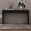 Console courbée avec rangement, table d'entrée en bois avec 2 tiroirs-628206142