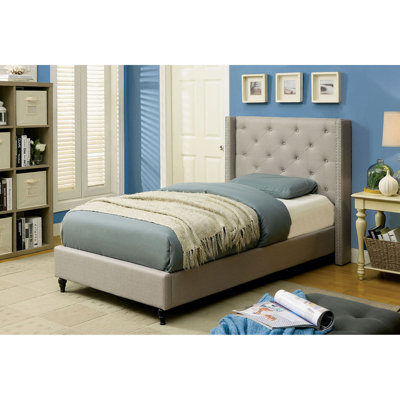 Lit plateforme tapissier Lanigan