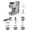 Machine à espresso semi-automatique HiBREW H13 avec système de double chaudière, cafetière professionnelle à 20 barres avec buse à vapeur et écran tactile, acier inoxydable
