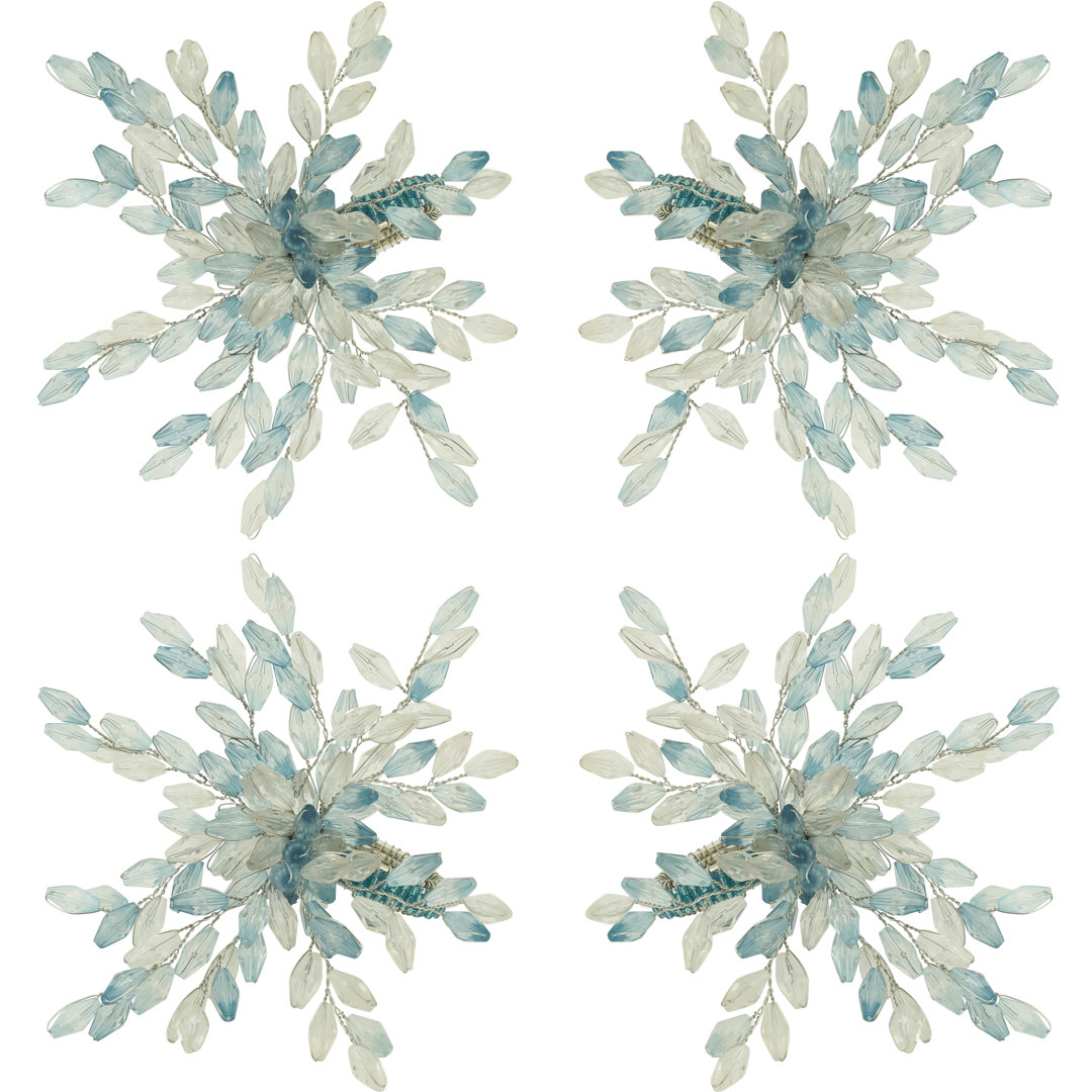 Beaded Flower Napkin Ring (Set of 4) Saro