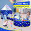 Ensemble de tente de jeu pour enfants 3 en 1 Wilwolfer avec fosse à balles et tunnel de rampement - maisonnette de jeu Pop-Up Adventure pour l'intérieur et l'extérieur