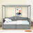 2 Drawers Twin Wood Canopy Daybed-253165163