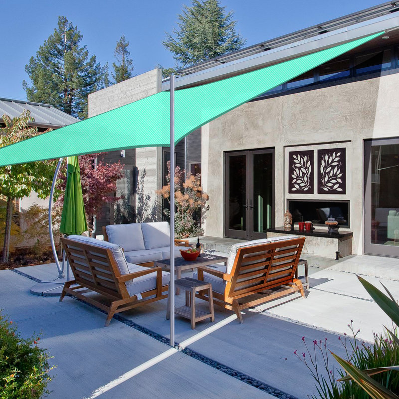 Pearl Aqua 12' x 16' HDPE Rectangle Sun Shade Sail Canopy