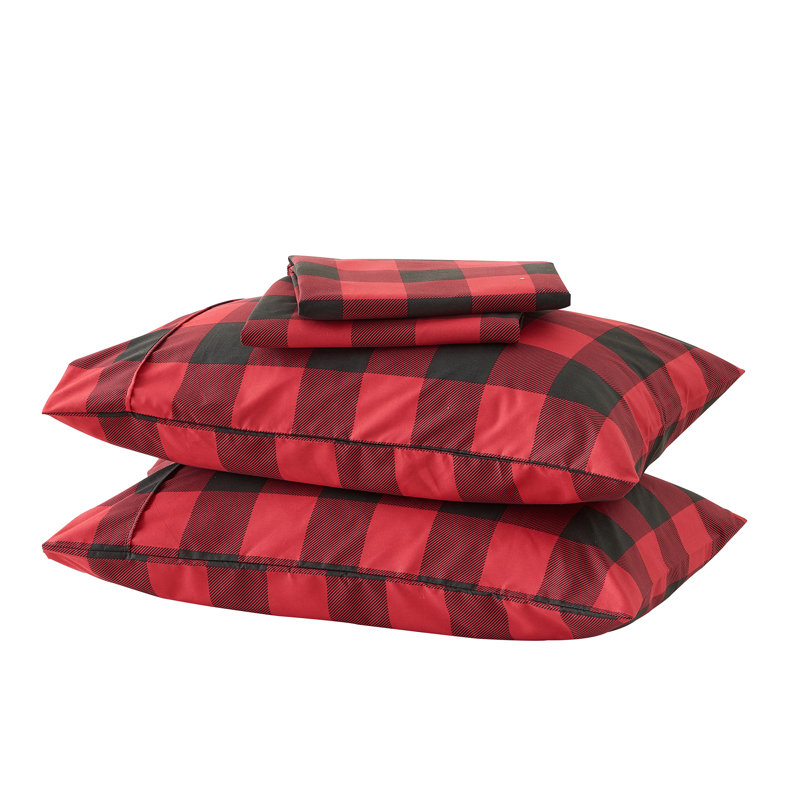 Ultra Soft Printed Microfiber Sheet Set, Full Sheet Set + Fitted Sheet + 2 Pillowcases, Gray/White