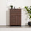 Armoire de bureau pliante en noyer avec tiroirs et tablettes de rangement - Poste de travail peu encombrant pour le bureau personnel, le dortoir et les petits espaces (l 31,49 po x P 13,78 po x H 47,2 po)