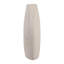 Vase de table rond texturé moderne Ecomix pour la décoration de la maison ou du bureau - Grand vase décoratif pour la composition florale du salon - Blanc et ivoire