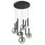 Luminaire suspendu 9 lumières Modella - Noir-125545642