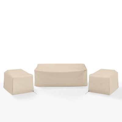 Housses de patio, ensemble de housse imperméable 3 pièces pour chaises d'extérieur et canapé