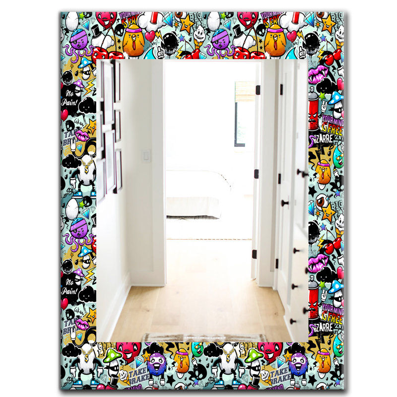 Glass Frame Mirror, 29.5" W x 39.4" H