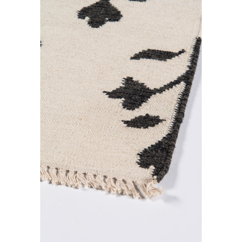 Thompson Hand Woven Wool Floral Area Rug, Rectangle 7'6" x 9'6"