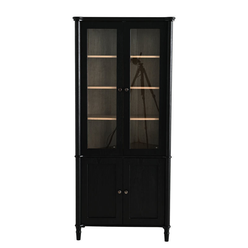 72,05 poHarmoire noire rétro-moderne Century, H 72,05 po x l 32,89 po x P 17,48 po