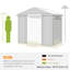 6 x 8ft Galvanised Steel Shed - Brown Wood-Effect