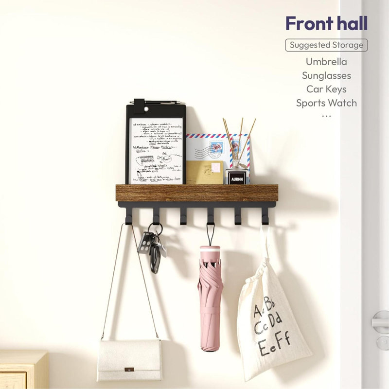 Wood Wall Organizer, Brown