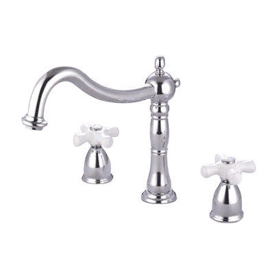 Heritage Double Handle Deck Mounted Roman Tub Faucet