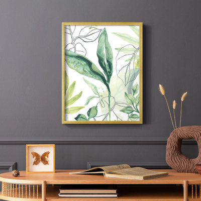 «Tropical Palm Chorus IV», reproduction encadrée - bois massif