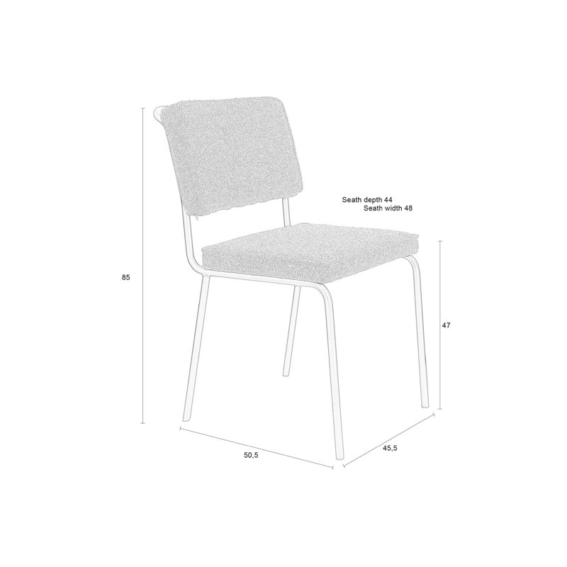 Buddy Upholstered Dining Chair, Black