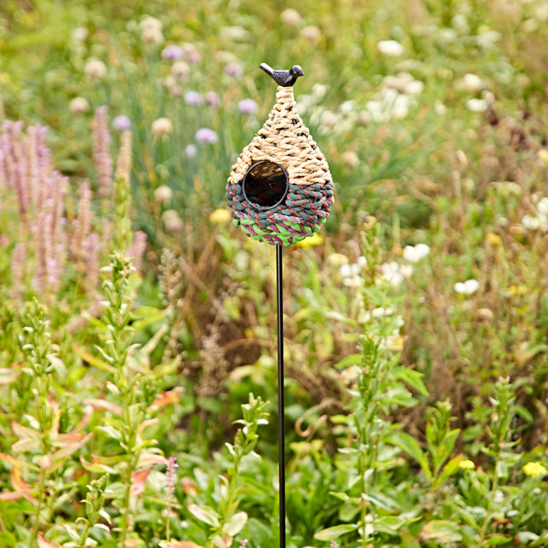 Mini Teardrop Recycled Cotton Birdhouse Stake