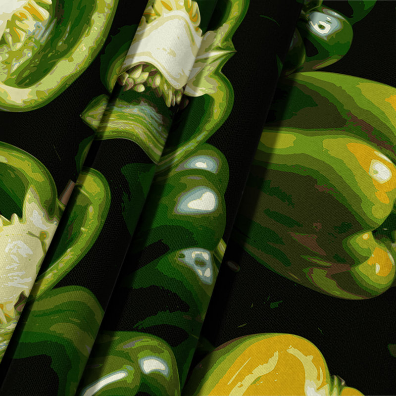 Tapisserie murale légumes et poivrons verts, 26 po x 36 po