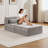 Compression Mahjong Sofa, Convertible Floor Sofa Bed, DIY Boneless Modular Sectional, No Assembly, Circle Fleece Fabric, Oversized Single Seater With Pillow And Ottoman-96176032