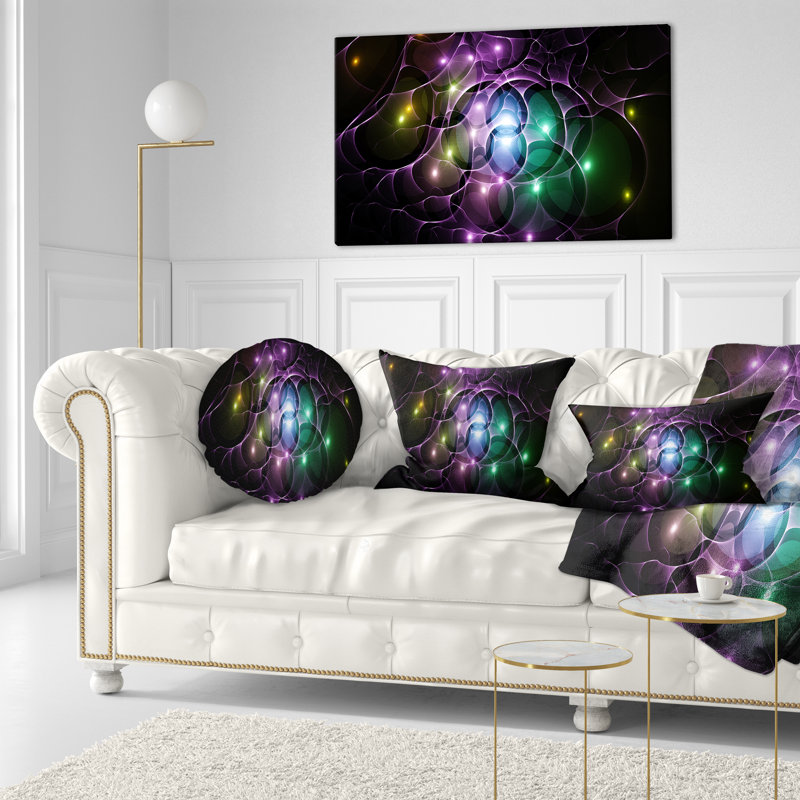  Coussin lombaire abstrait, Noir