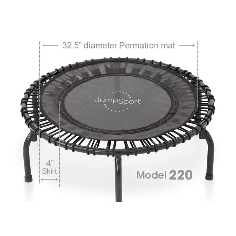 JumpSport Black 39" Fitness Trampoline with Arched Legs