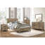 Mobilier de chambre en pin vieilli, grand lit rustique, sélection de meubles-217779577