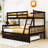 Keyonah Twin Over Full Wood Bunk Bed With Trundle, Convertible Ladder And Guardrail-1024792867