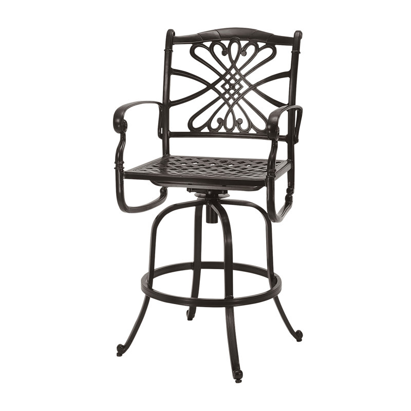 Bella Vista Swivel Bar Stool, Midnight Gold, 29"