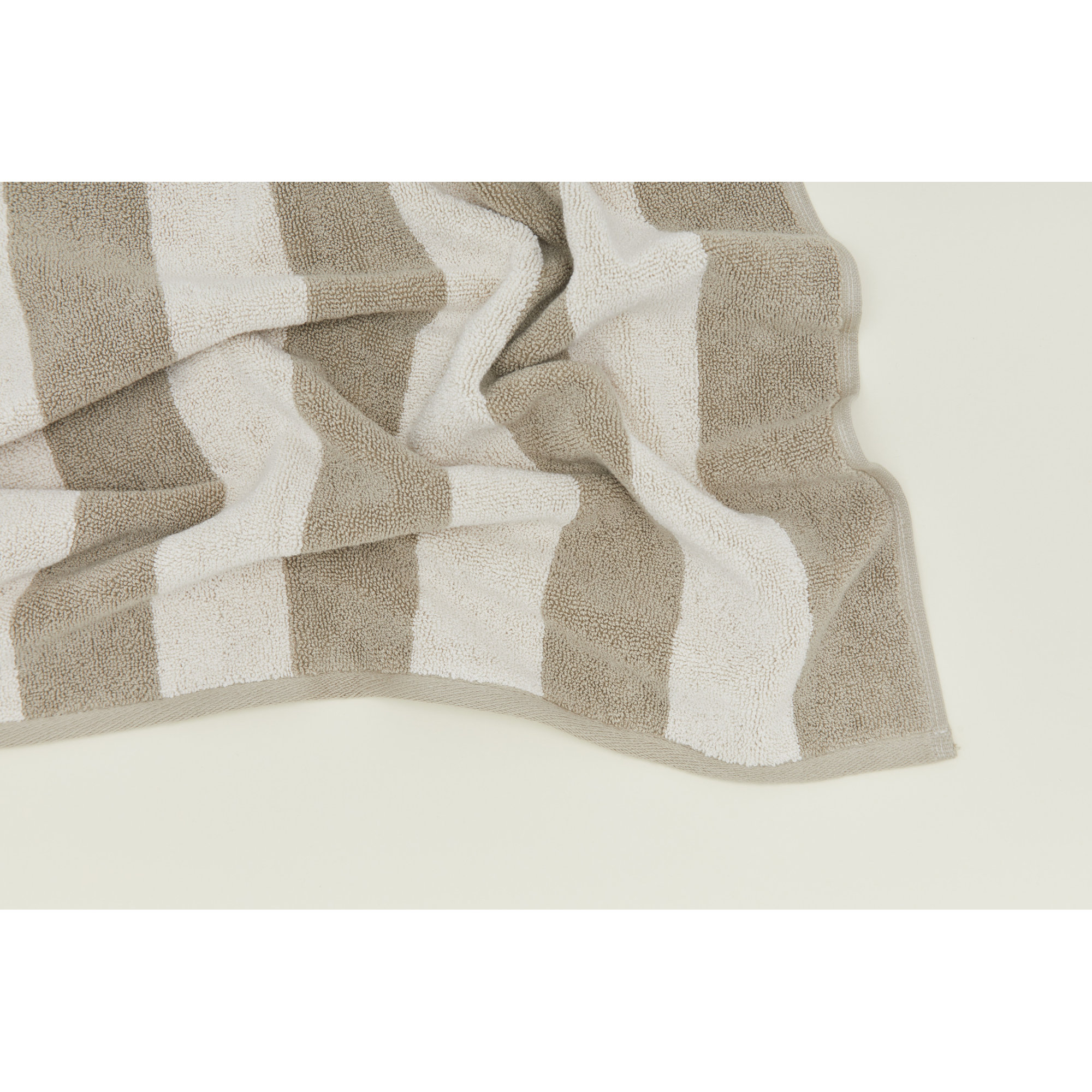 Simple Striped 100% Cotton Bath Mat, Mustard/Bronze
