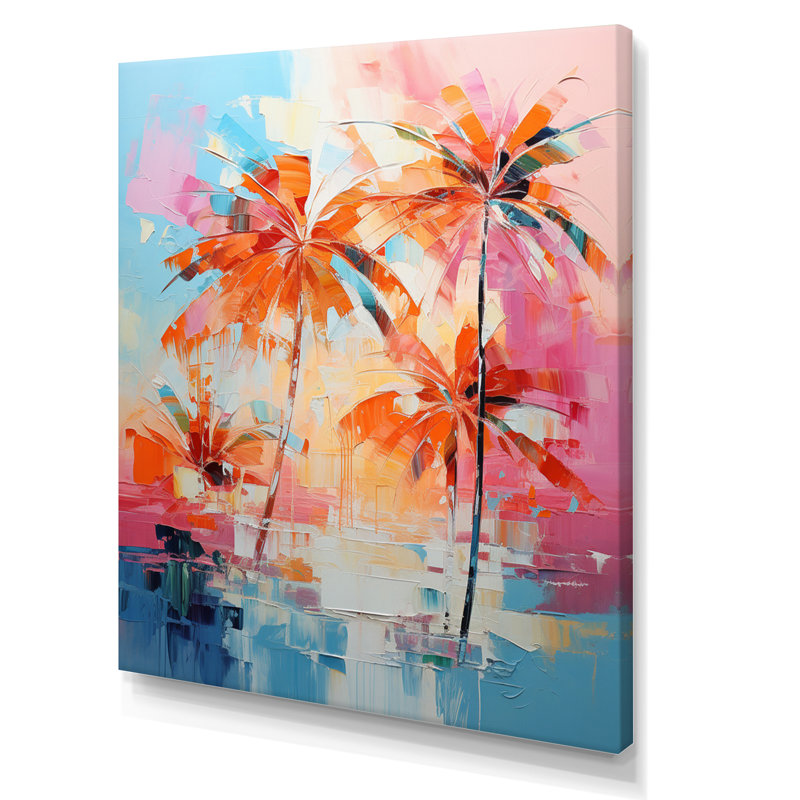 Floral Wall Art Living Room, Toile tendue, H 40 po x l 30 po x P 1,5 po