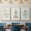 " Willow Blue Besler IV " 3 Piece Art Print-91891383-91891386