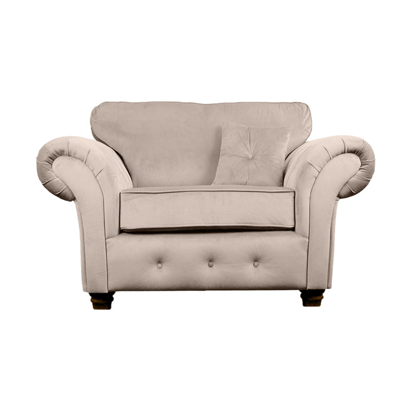 Lila 2 Seater Velvet Loveseat, Mink