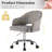 Modern Swivel Velvet Upholstered Office Chair with Armrests-866054342