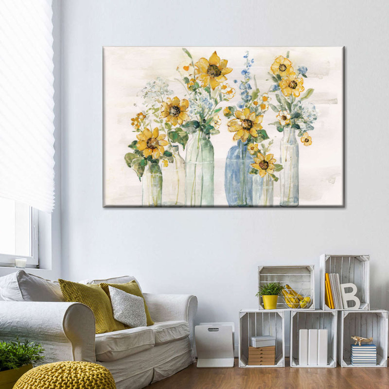 Tournesol spectaculaire sur toile, H 8 po x l 12 po x P 1 po