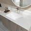 Lavabo de salle de bain rectangulaire en céramique blanche Sinber de 21 po x 15 po avec trop-plein