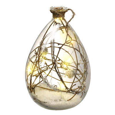 16cm Glass Lighted Bauble