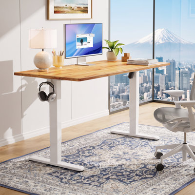 Bureau debout électrique réglable avec plateau à clavier, bureau ergonomique réglable en hauteur pour la maison ou le bureau.