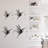 Elegant Flying Humming Bird, Modern Living Room Wall Sculpture, Black Gold Metal Wall Art Home Decor-94207721-94207725